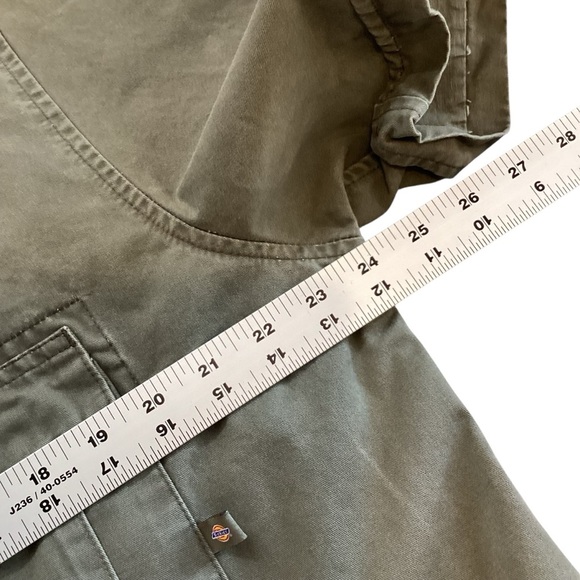 Dickies R12634 Drab Green Snap Heavy Duty Work Shirt Large 100% Cotton, Greaser - Picture 10 of 14